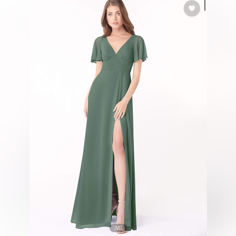 Azazie Kimber Eucalyptus Bridesmaids dress - size A16